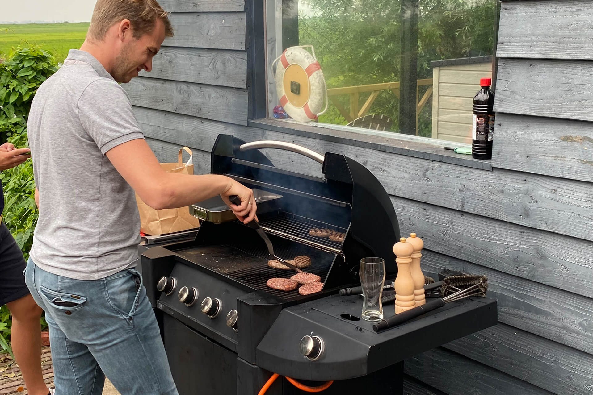 image preparing the bbq